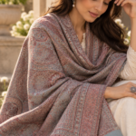 Delecacy Afsana – Silk & Wool Himroo Stole 2