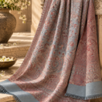 Delecacy Afsana – Silk & Wool Himroo Stole 3