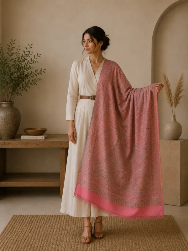 Delecacy Naaz – Silk & Wool Himroo Stole
