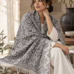 Delecacy Noor – Silk & Wool Himroo Shawl 1