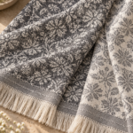 Delecacy Noor – Silk & Wool Himroo Shawl 3