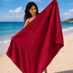 Crimson Veil Bamboo Terry Towel 1